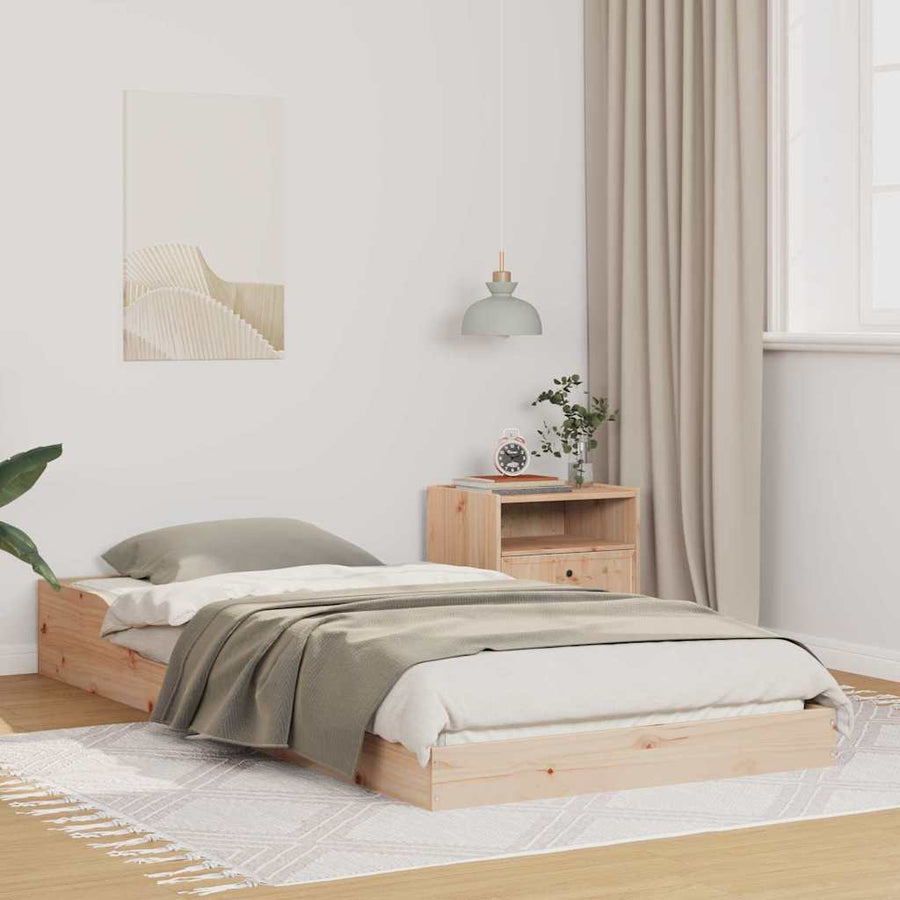 Bedframe Bruin 90 x 210 cm Massief grenenhout