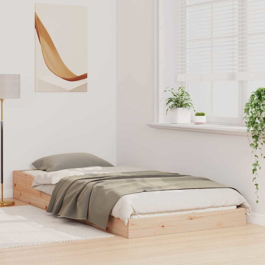 Bedframe Bruin 90 x 210 cm Massief grenenhout