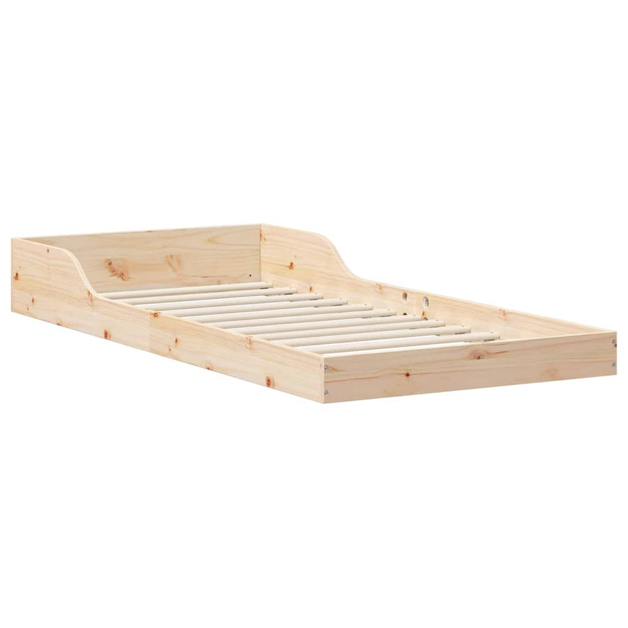 Bedframe Bruin 90 x 210 cm Massief grenenhout