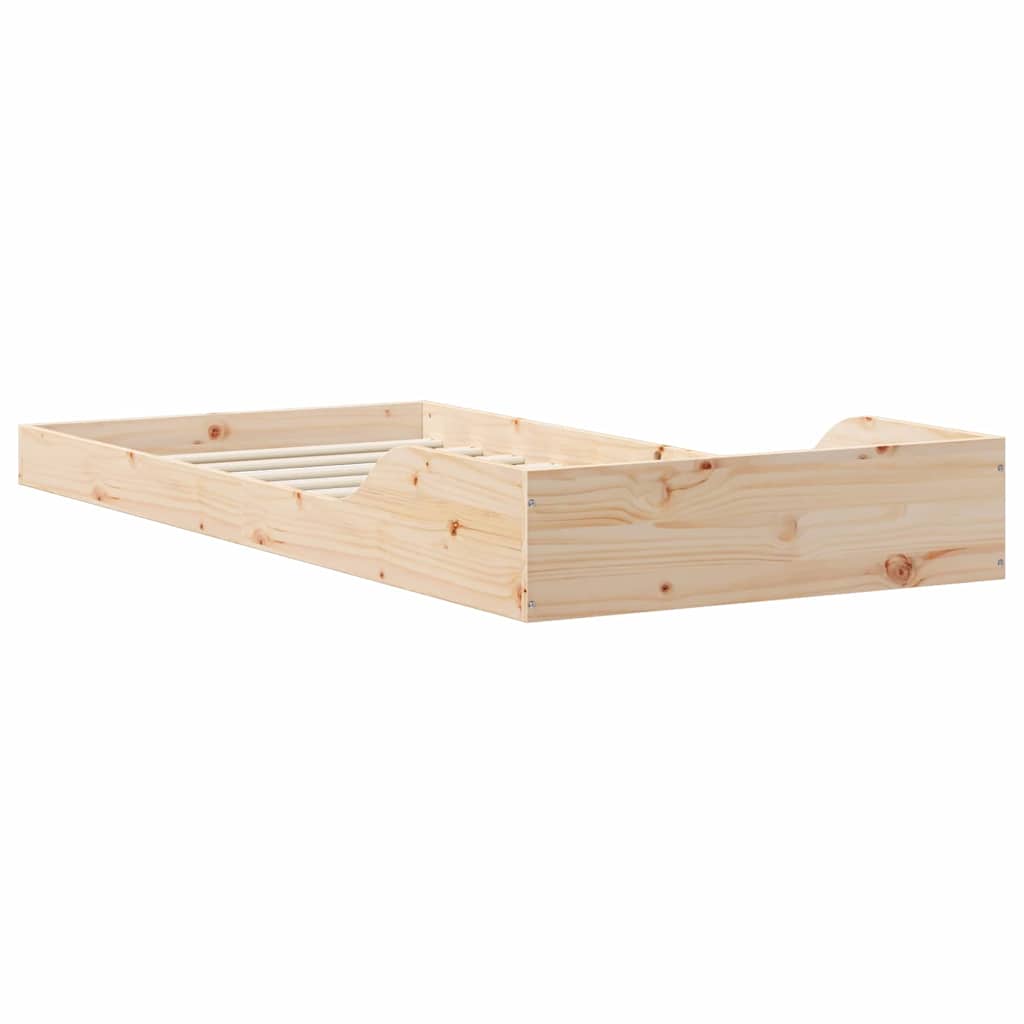 Bedframe Bruin 90 x 210 cm Massief grenenhout
