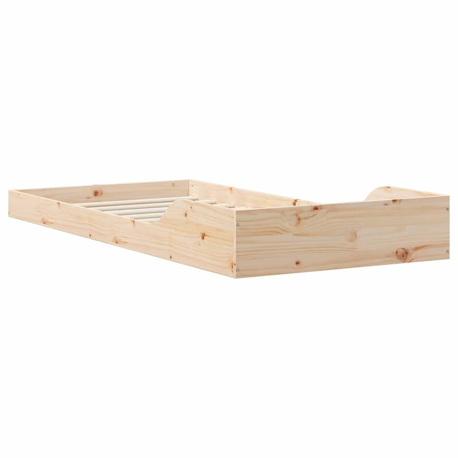 Bedframe Bruin 90 x 210 cm Massief grenenhout