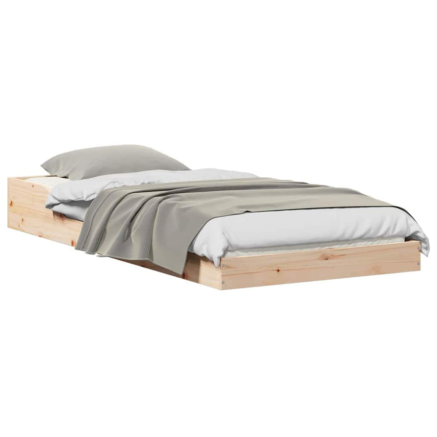 Bedframe Bruin 90 x 210 cm Massief grenenhout