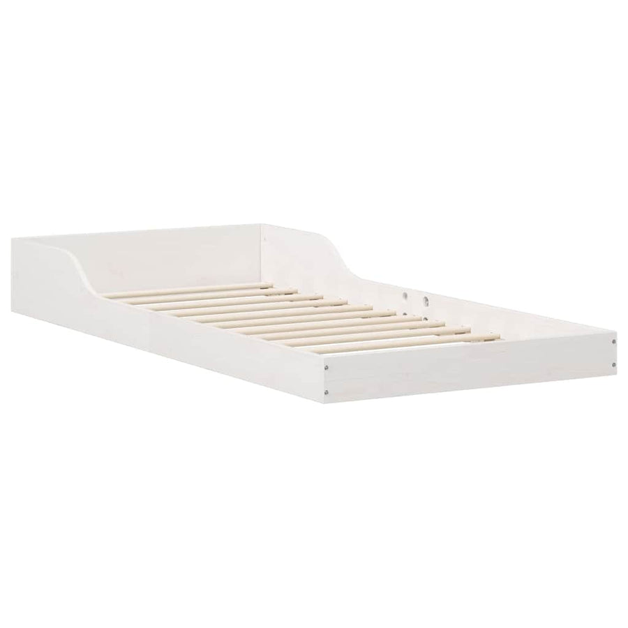 Bedframe Wit 90 x 210 cm Massief grenenhout