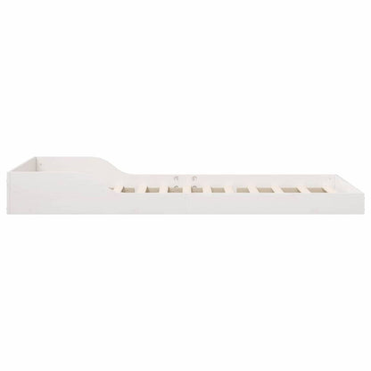 Bedframe Wit 90 x 210 cm Massief grenenhout