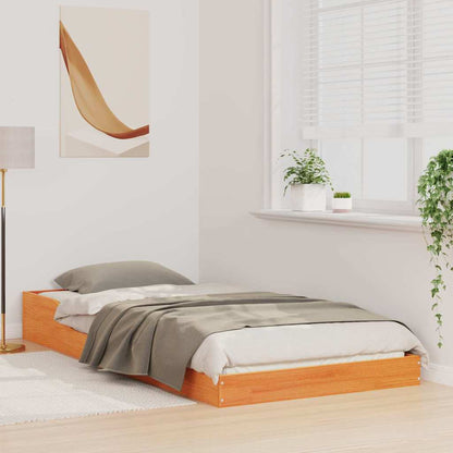 Bedframe Wasbruin 90 x 210 cm Massief grenenhout