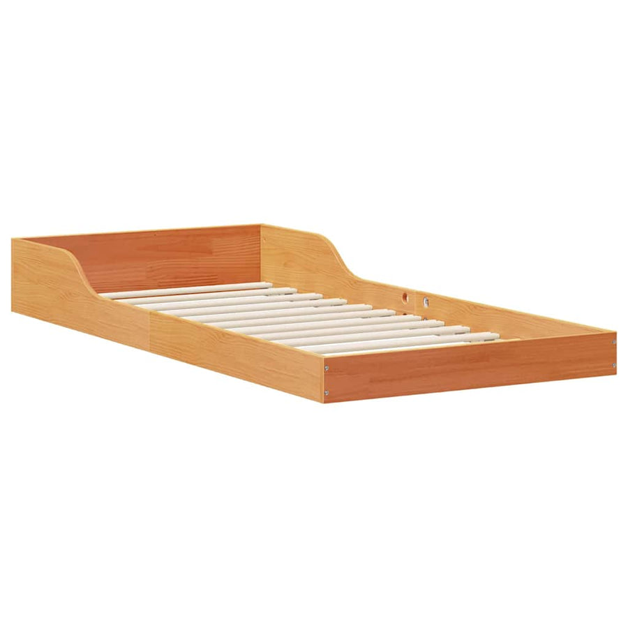 Bedframe Wasbruin 90 x 210 cm Massief grenenhout