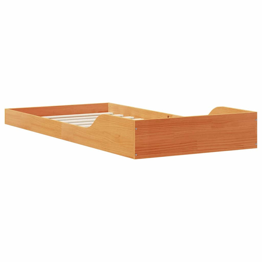 Bedframe Wasbruin 90 x 210 cm Massief grenenhout
