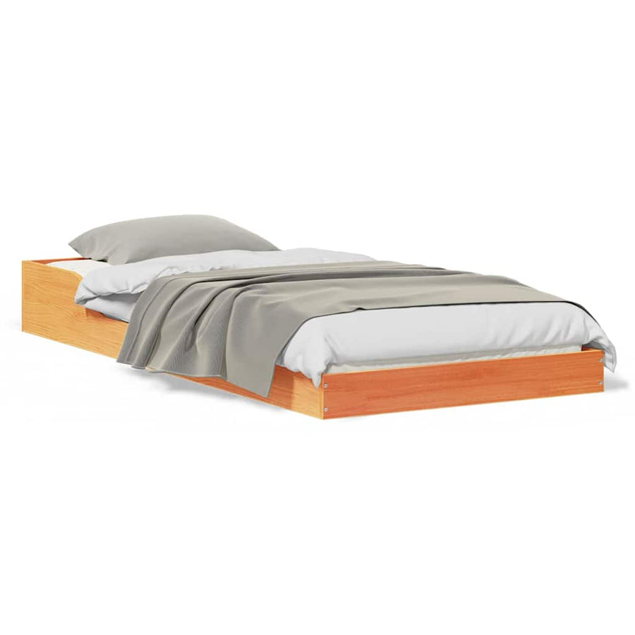 Bedframe Wasbruin 90 x 210 cm Massief grenenhout