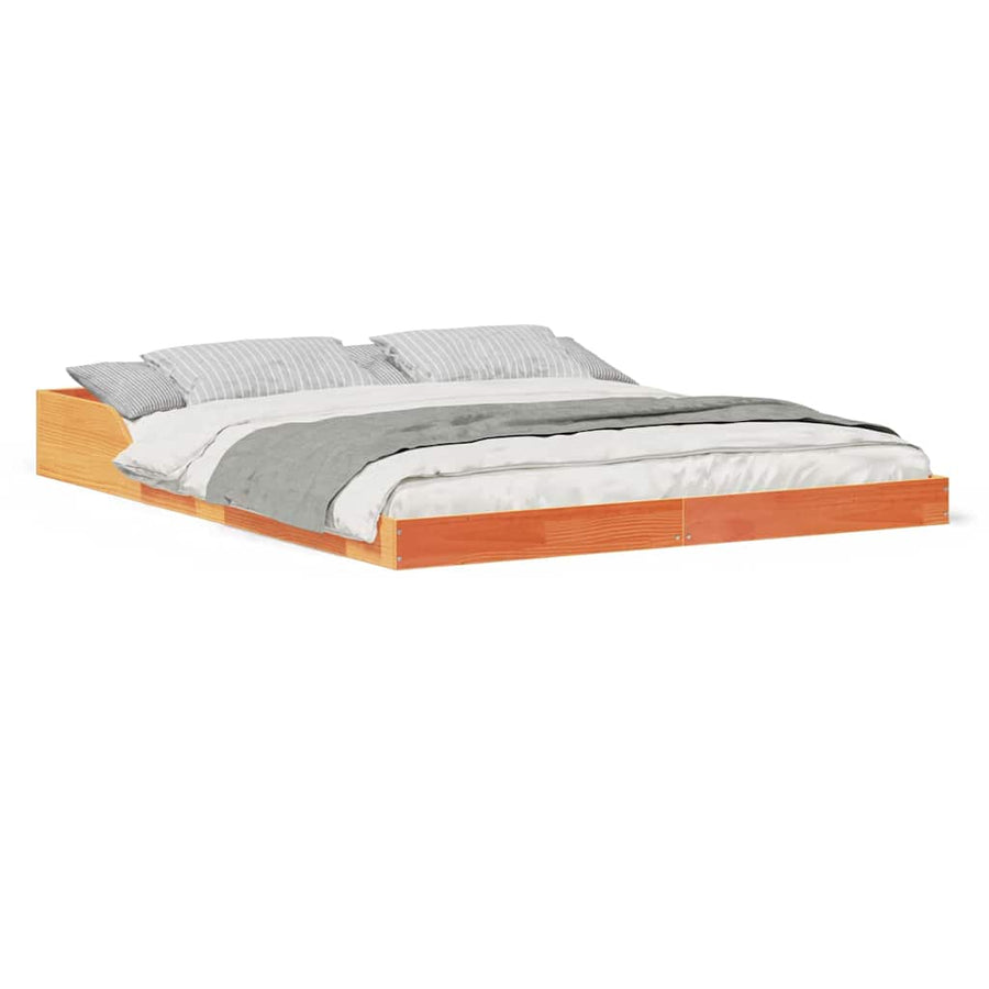 Bedframe Wasbruin 160 x 210 cm Massief grenenhout