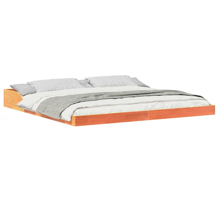 Bedframe Wasbruin 180 x 210 cm Massief grenenhout