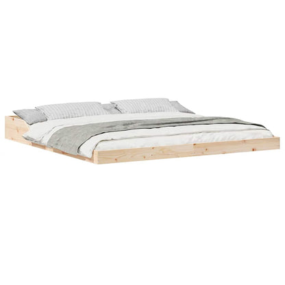 Bedframe Bruin 200 x 210 cm Massief grenenhout