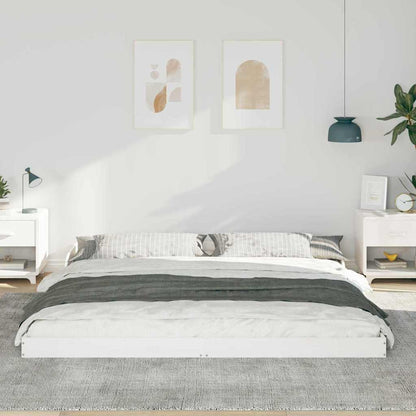 Bedframe Wit 200 x 210 cm Massief grenenhout