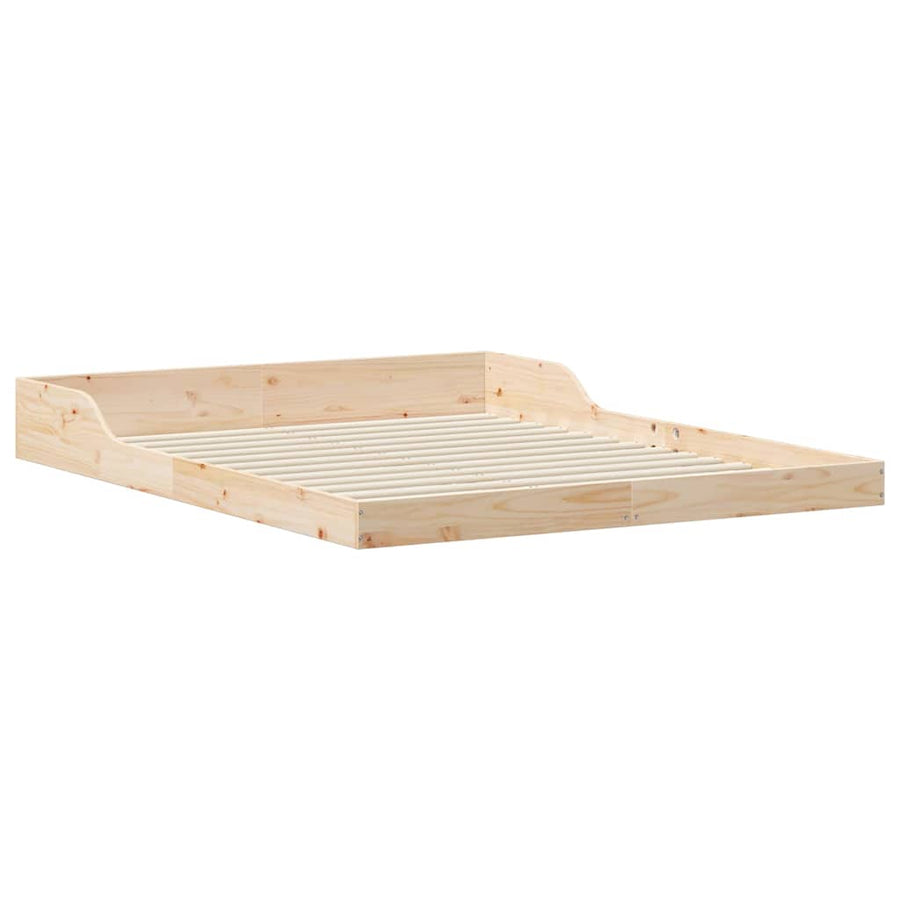 Bedframe Bruin 140 x 220 cm Massief grenenhout