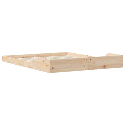 Bedframe Bruin 140 x 220 cm Massief grenenhout