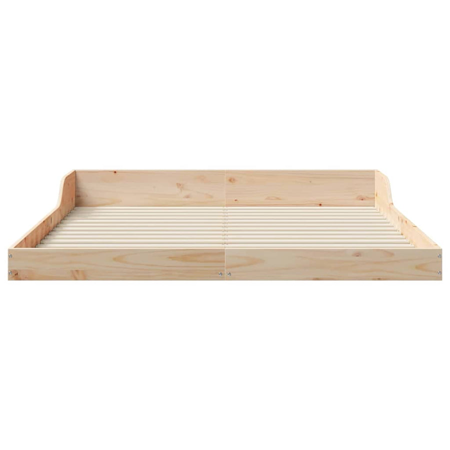 Bedframe Bruin 140 x 220 cm Massief grenenhout