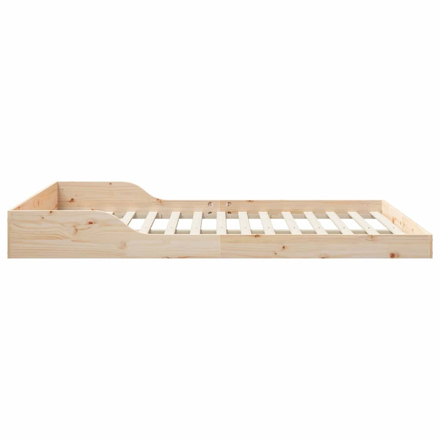 Bedframe Bruin 140 x 220 cm Massief grenenhout