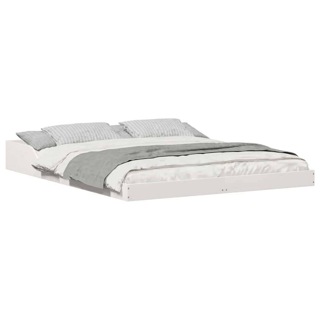 Bedframe Wit 160 x 220 cm Hout