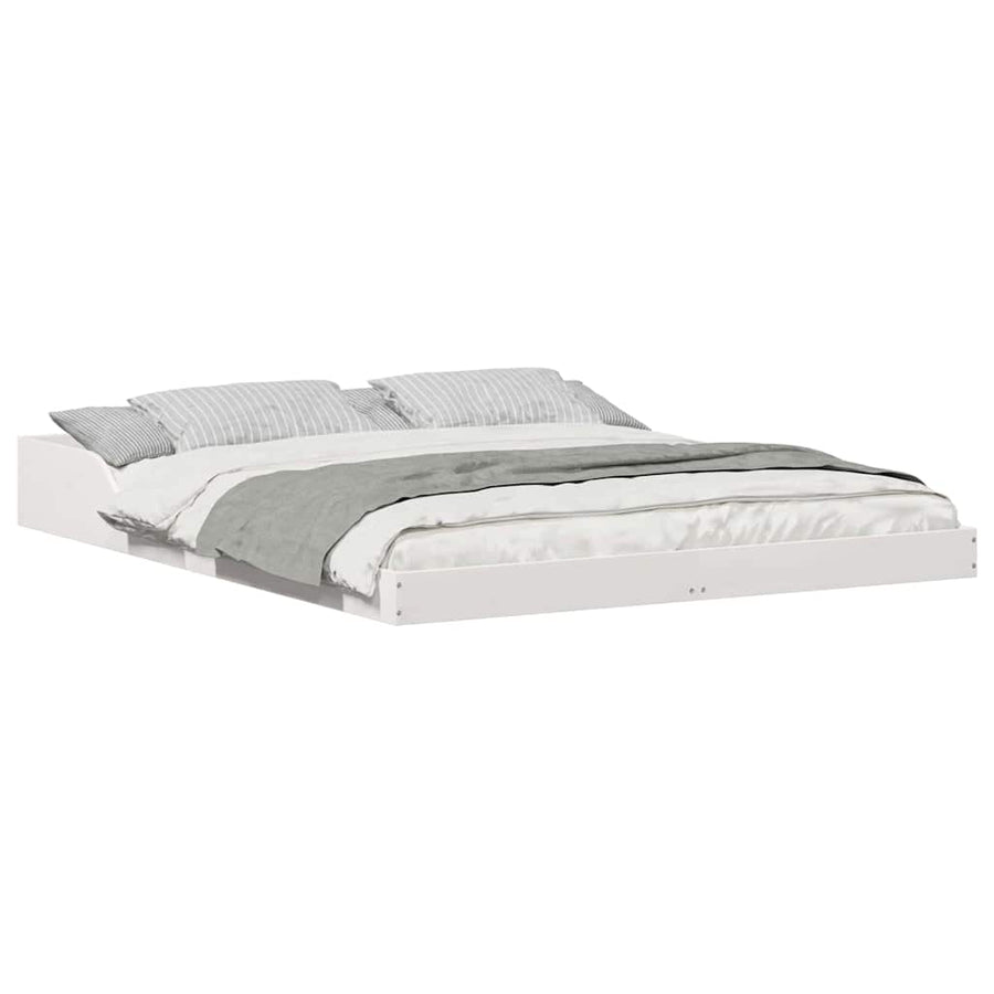 Bedframe Wit 160 x 220 cm Hout
