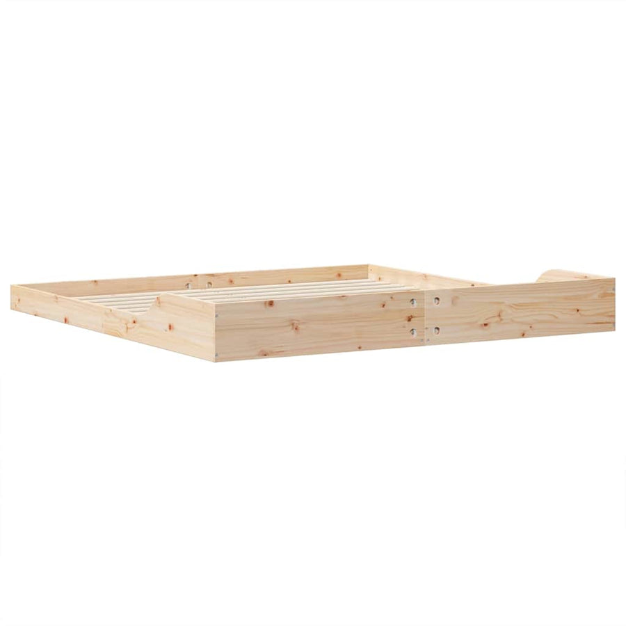 Bedframe Bruin 180 x 220 cm Massief grenenhout