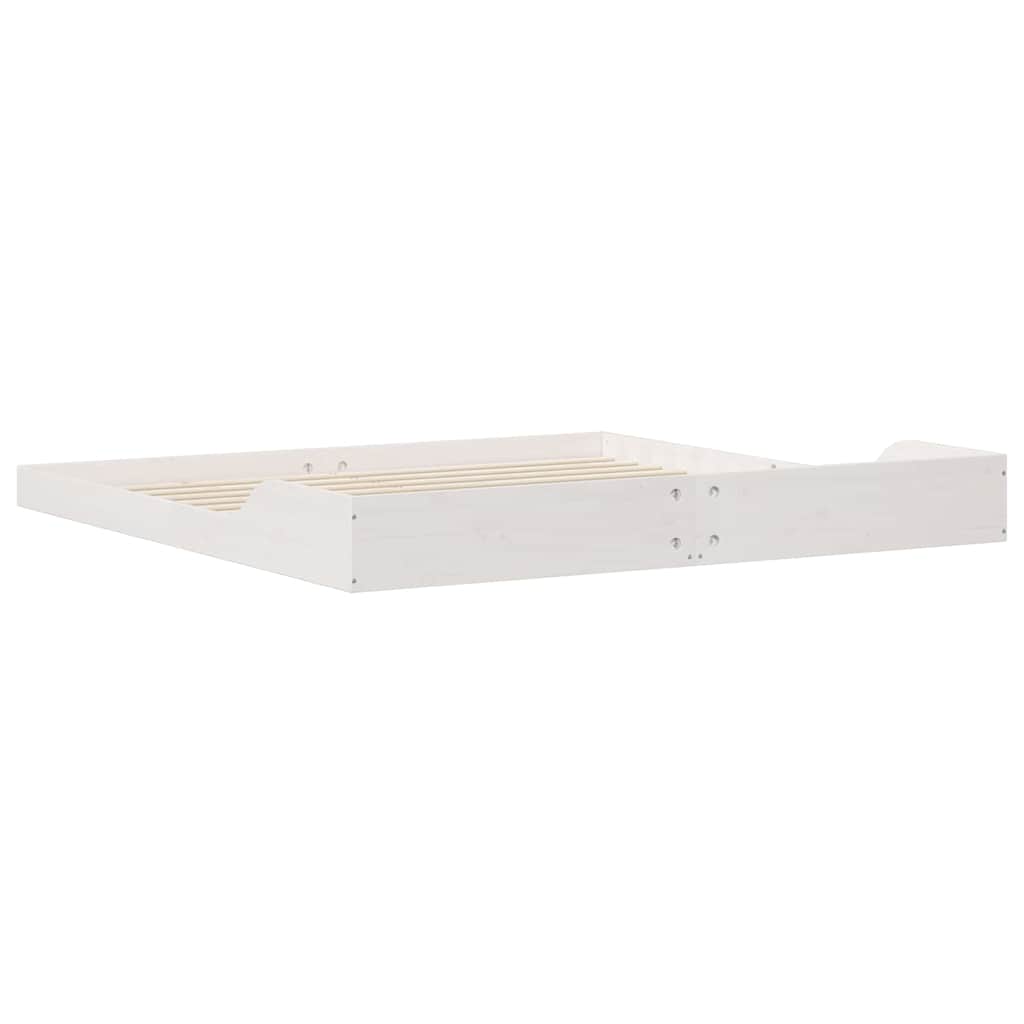 Bedframe Wit 180 x 220 cm Massief grenenhout