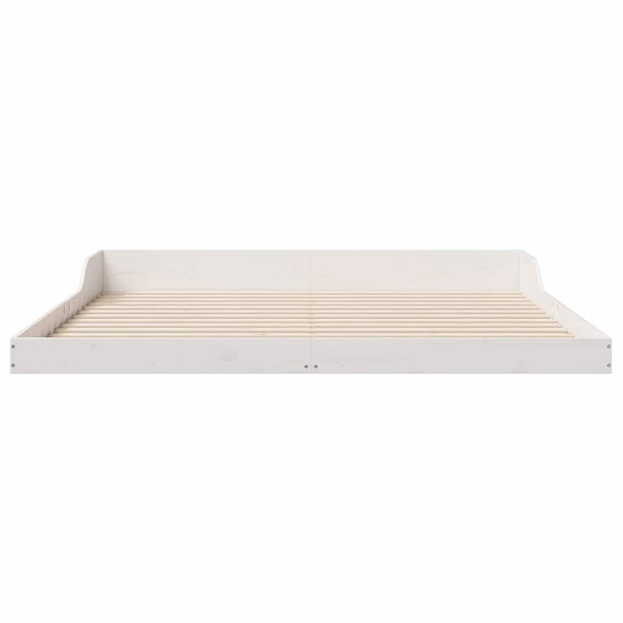 Bedframe Wit 180 x 220 cm Massief grenenhout
