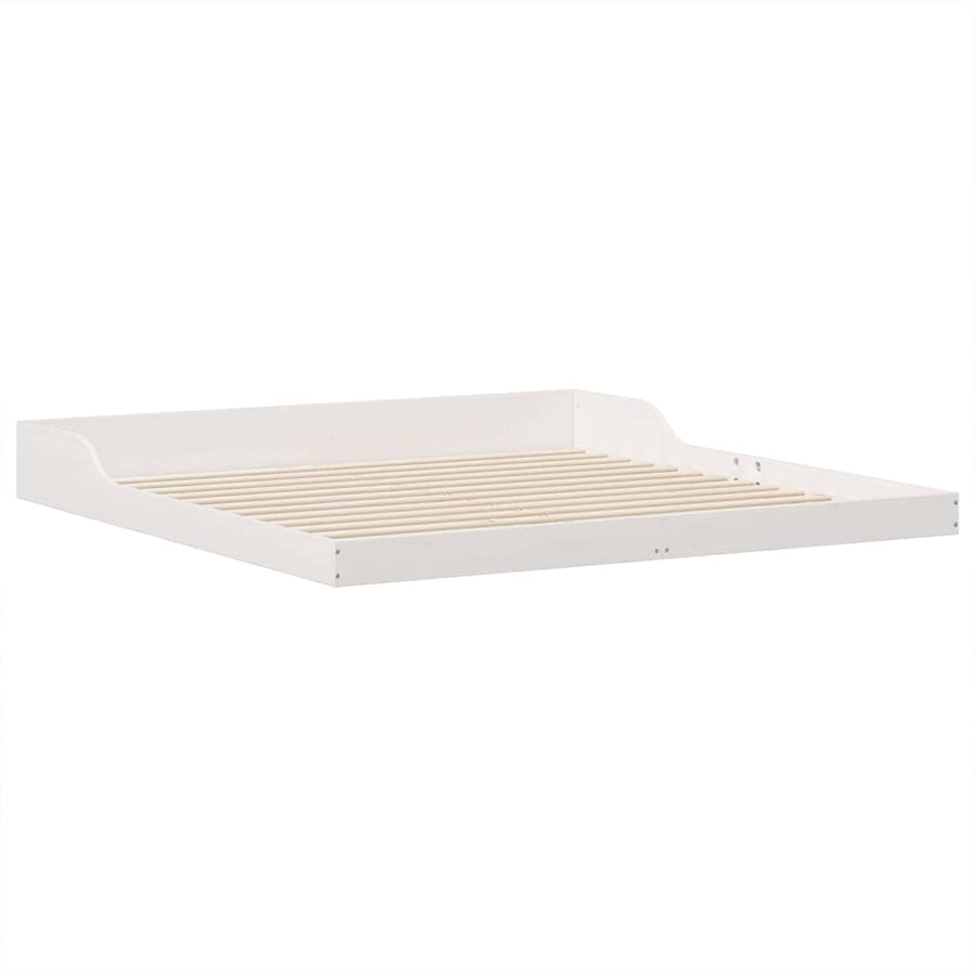 Bedframe Wit 200 x 220 cm Massief grenenhout