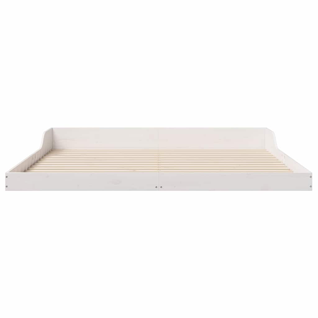 Bedframe Wit 200 x 220 cm Massief grenenhout