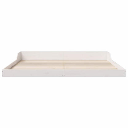 Bedframe Wit 200 x 220 cm Massief grenenhout