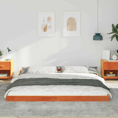 Bedframe Wasbruin 200 x 220 cm Massief grenenhout