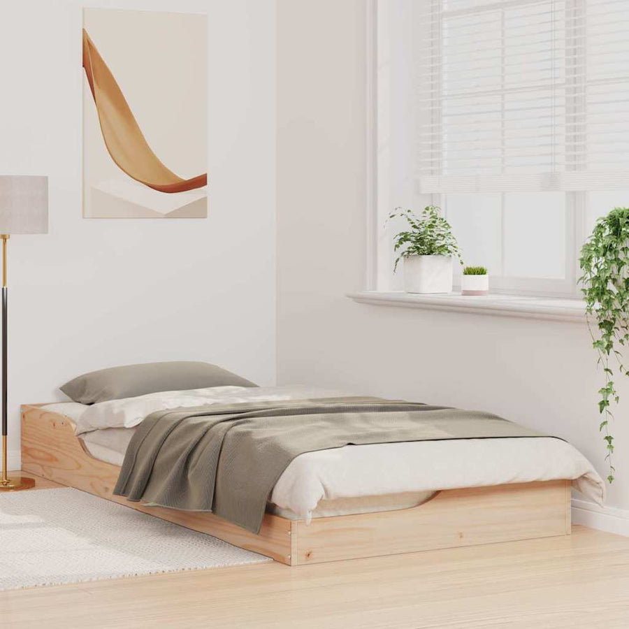 Bedframe Bruin 100 x 200 cm Massief grenenhout