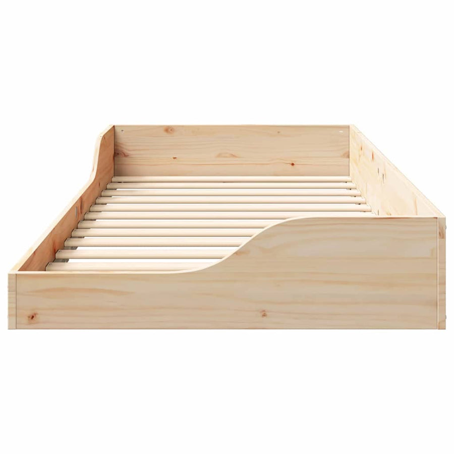 Bedframe Bruin 100 x 200 cm Massief grenenhout