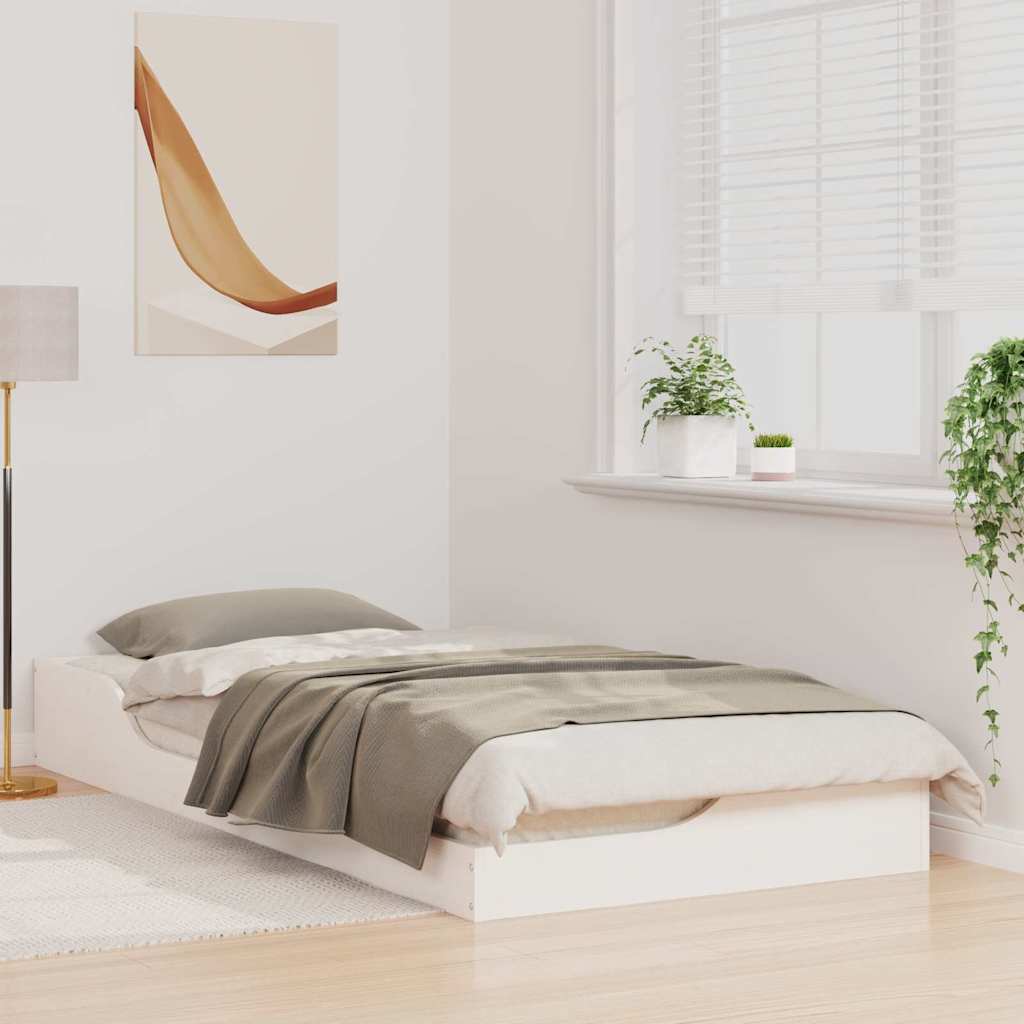 Bedframe Wit 100 x 200 cm Massief grenenhout