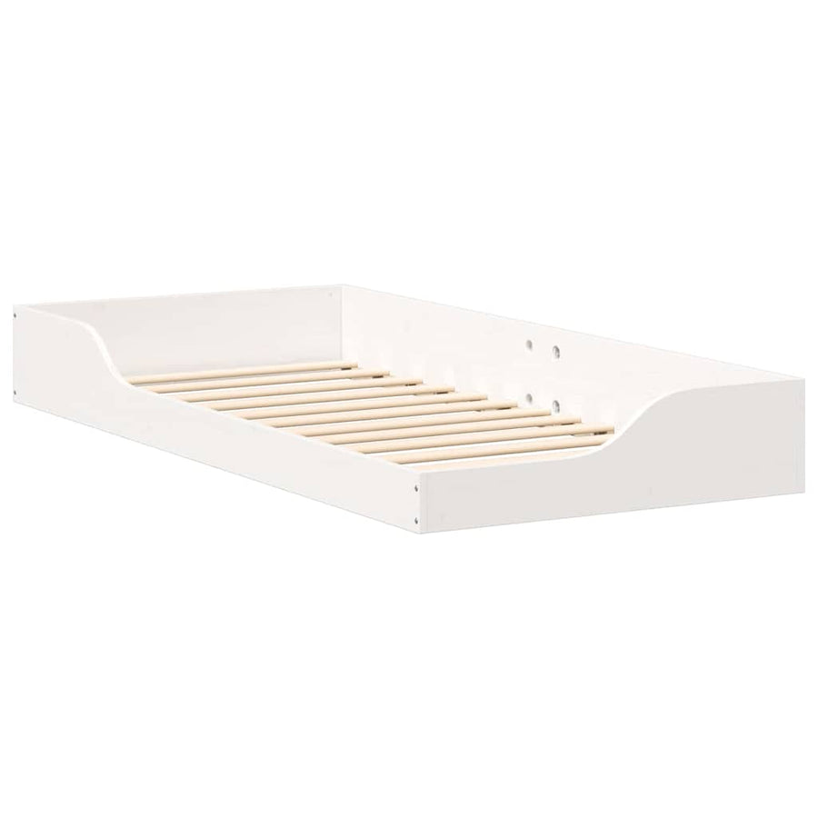Bedframe Wit 100 x 200 cm Massief grenenhout