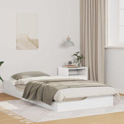 Bedframe 90x200 cm massief grenenhout wit