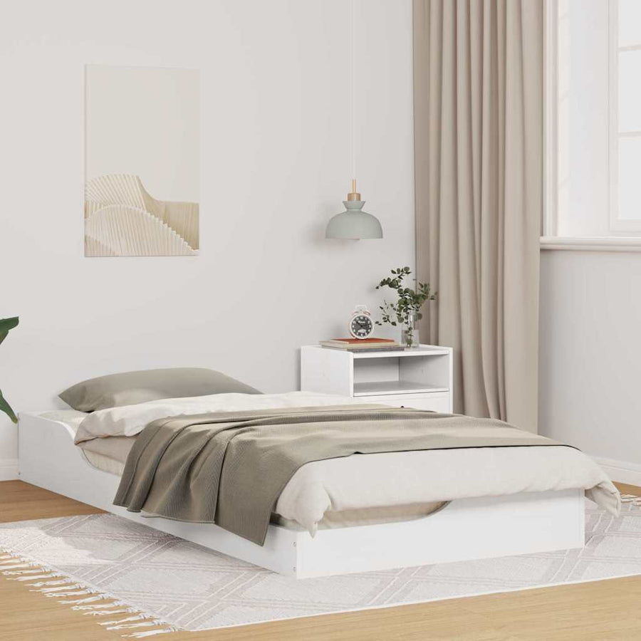 Bedframe Wit 90 x 200 cm Massief grenenhout