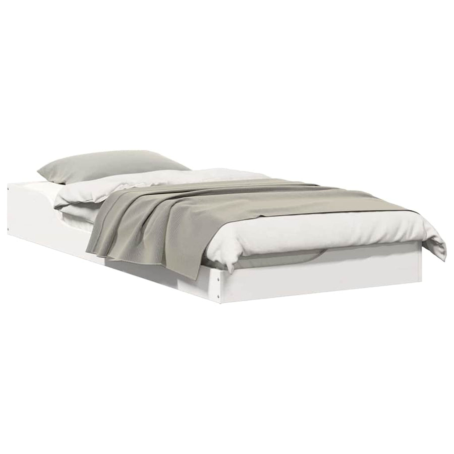 Bedframe Wit 90 x 200 cm Massief grenenhout