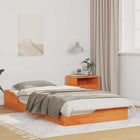 Bed Frame Waxed Brown 90 x 200 cm Solid Pine Wood