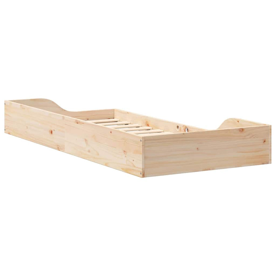 Bedframe Bruin 80 x 200 cm Massief grenenhout