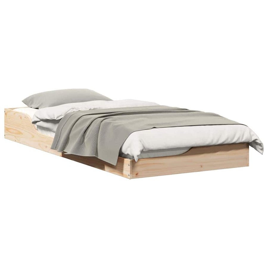 Bedframe Bruin 80 x 200 cm Massief grenenhout