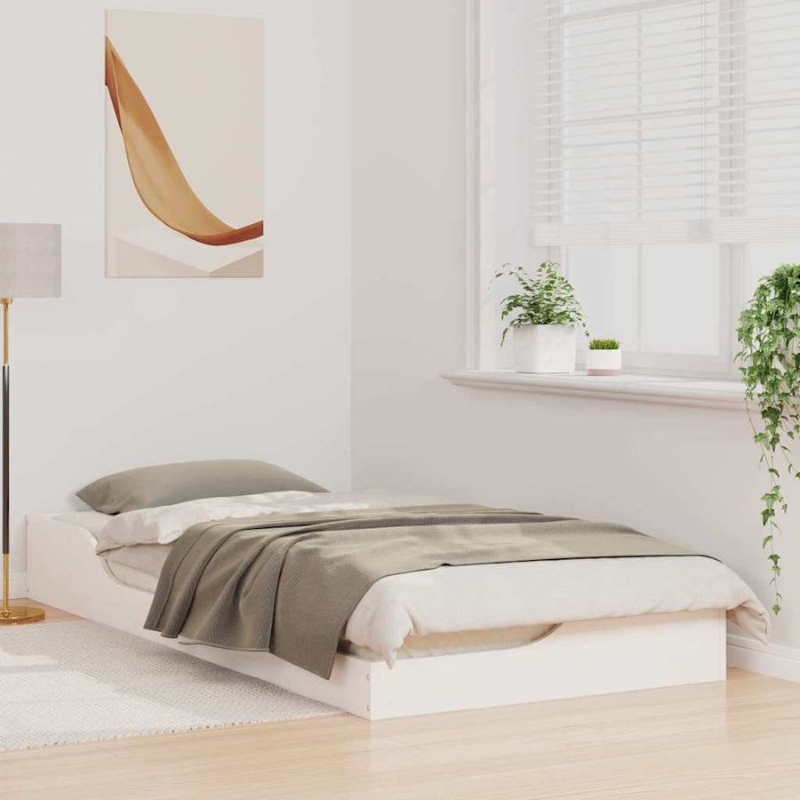 Bedframe Wit 80 x 200 cm Massief grenenhout