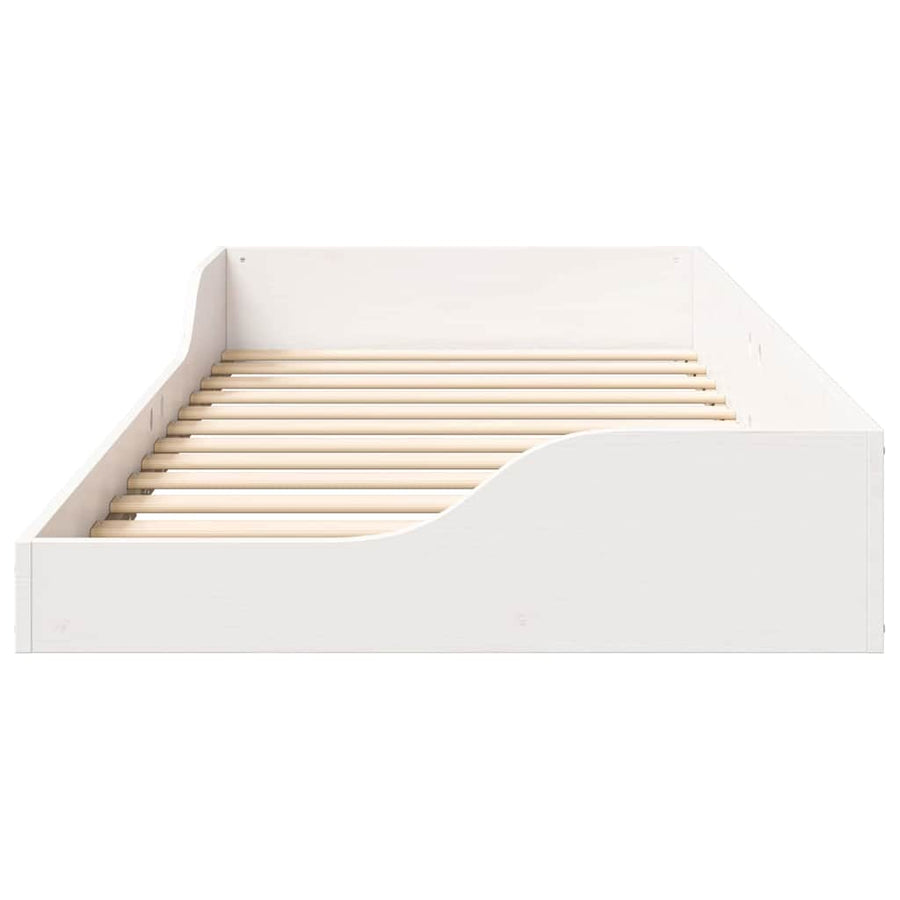 Bedframe Wit 80 x 200 cm Massief grenenhout