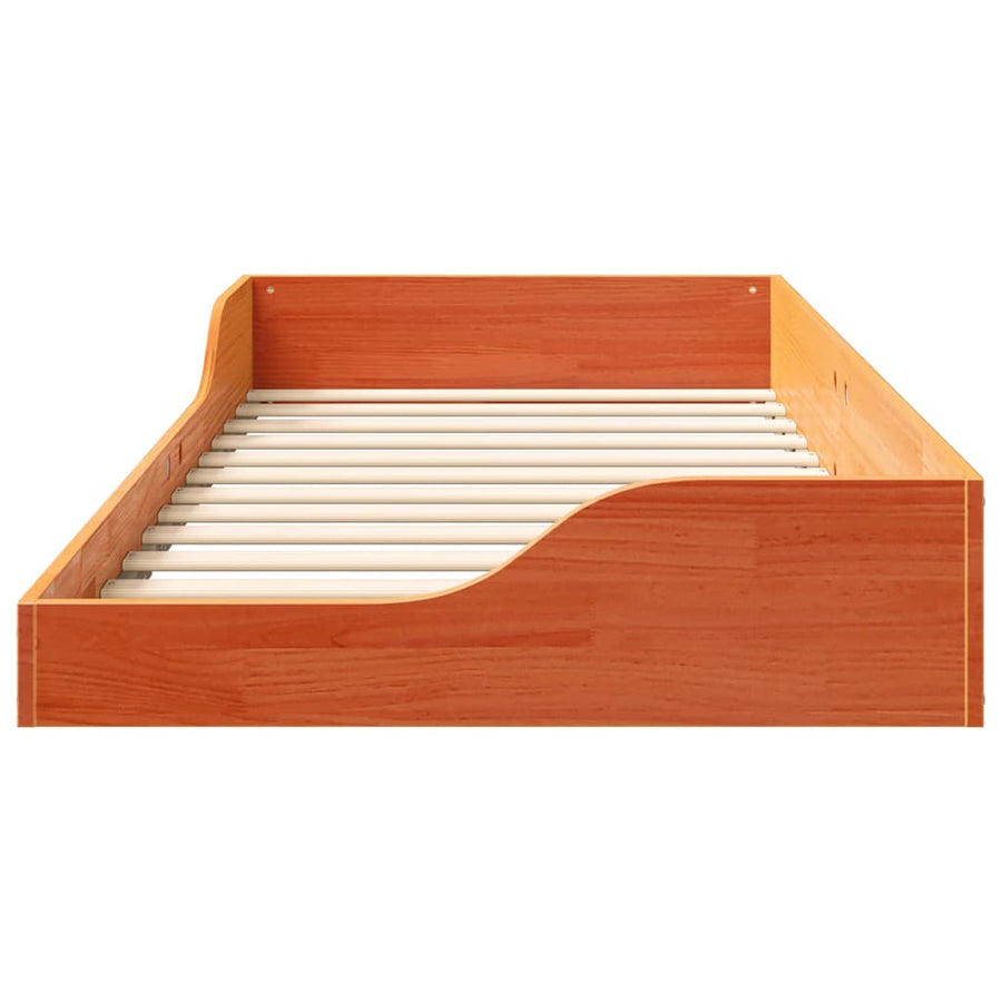 Bedframe Wasbruin 80 x 200 cm Massief grenenhout