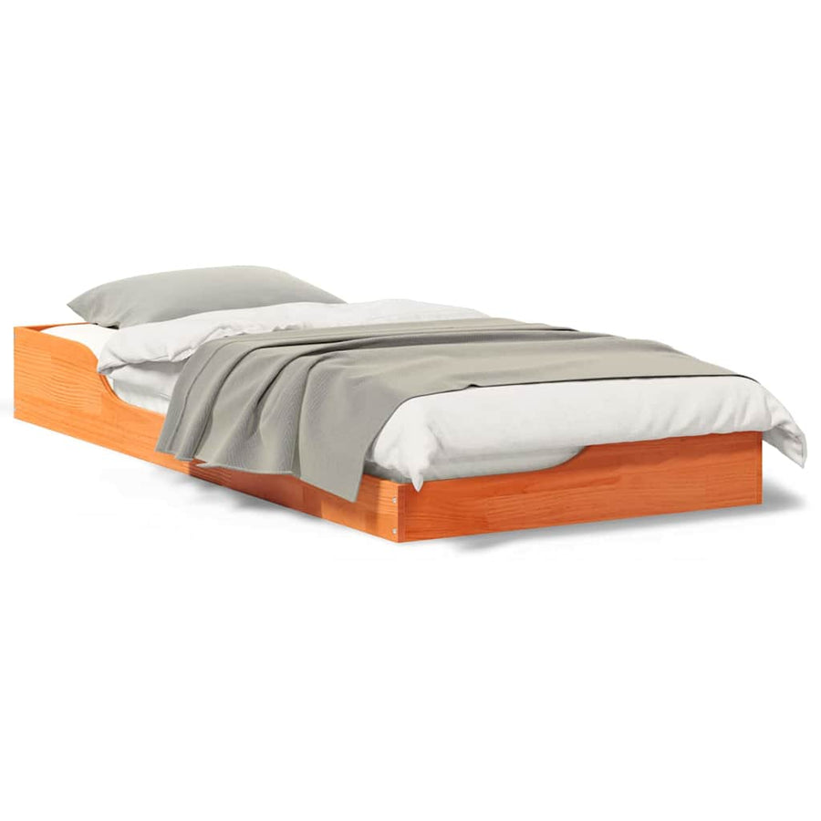 Bedframe Wasbruin 80 x 200 cm Massief grenenhout