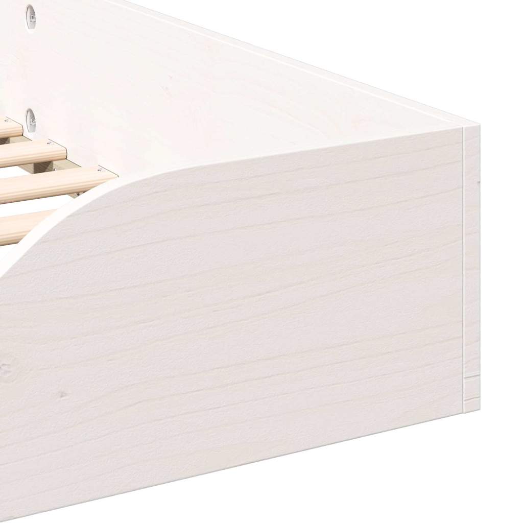 Bedframe Wit 90 x 190 cm Massief grenenhout