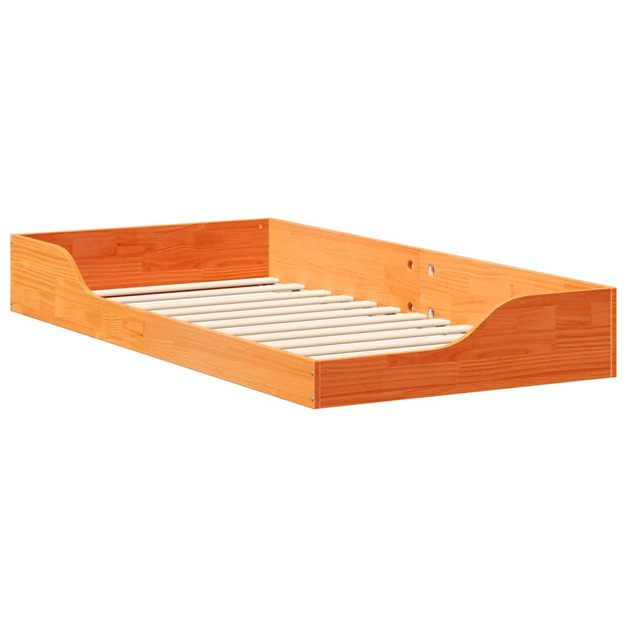Bedframe Wasbruin 90 x 190 cm Massief grenenhout