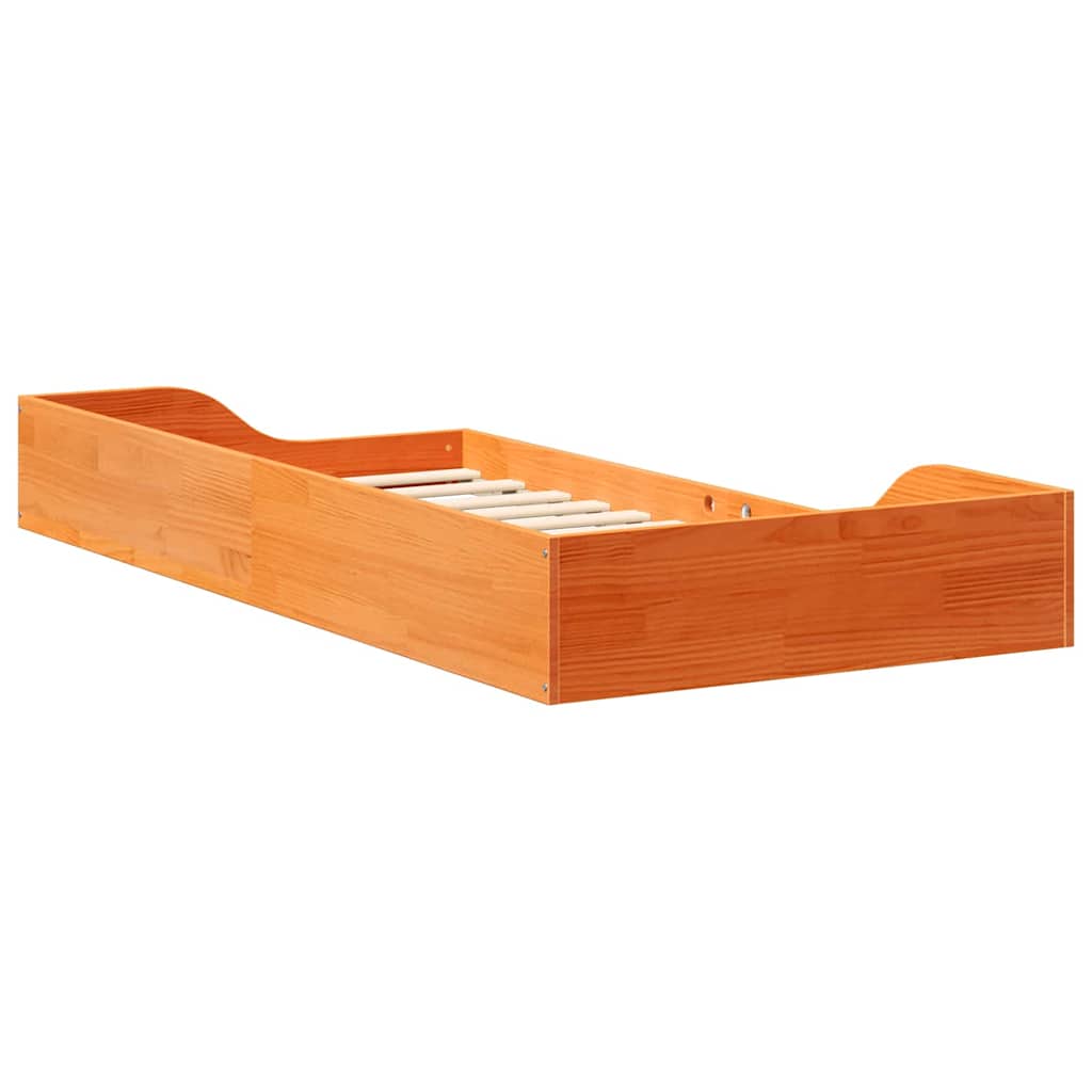 Bedframe Wasbruin 90 x 190 cm Massief grenenhout