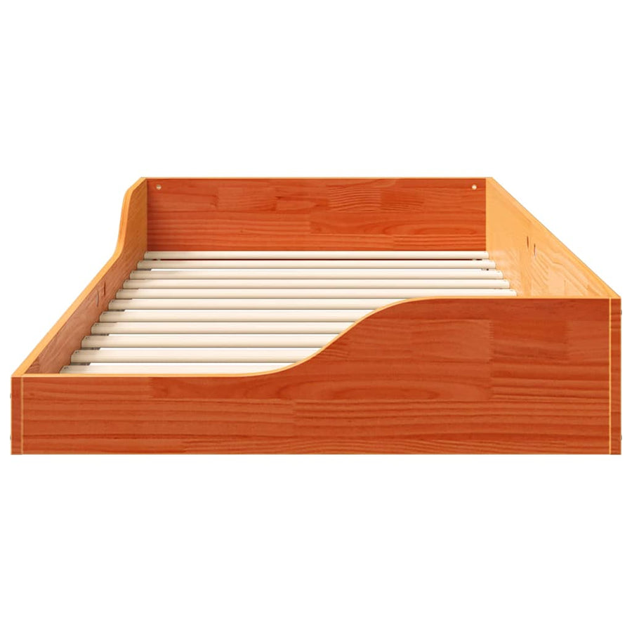 Bedframe Wasbruin 90 x 190 cm Massief grenenhout
