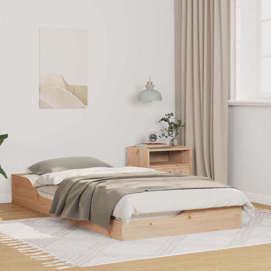 Bedframe Bruin 75 x 190 cm Massief grenenhout