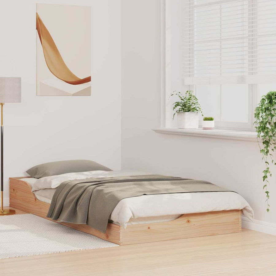 Bedframe Bruin 75 x 190 cm Massief grenenhout