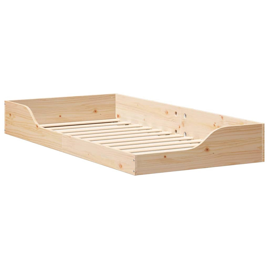 Bedframe Bruin 75 x 190 cm Massief grenenhout
